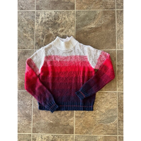 American Eagle Ombre Stripe Mock Neck Cozy Knit Sweater Size XS - Picture 3 of 10